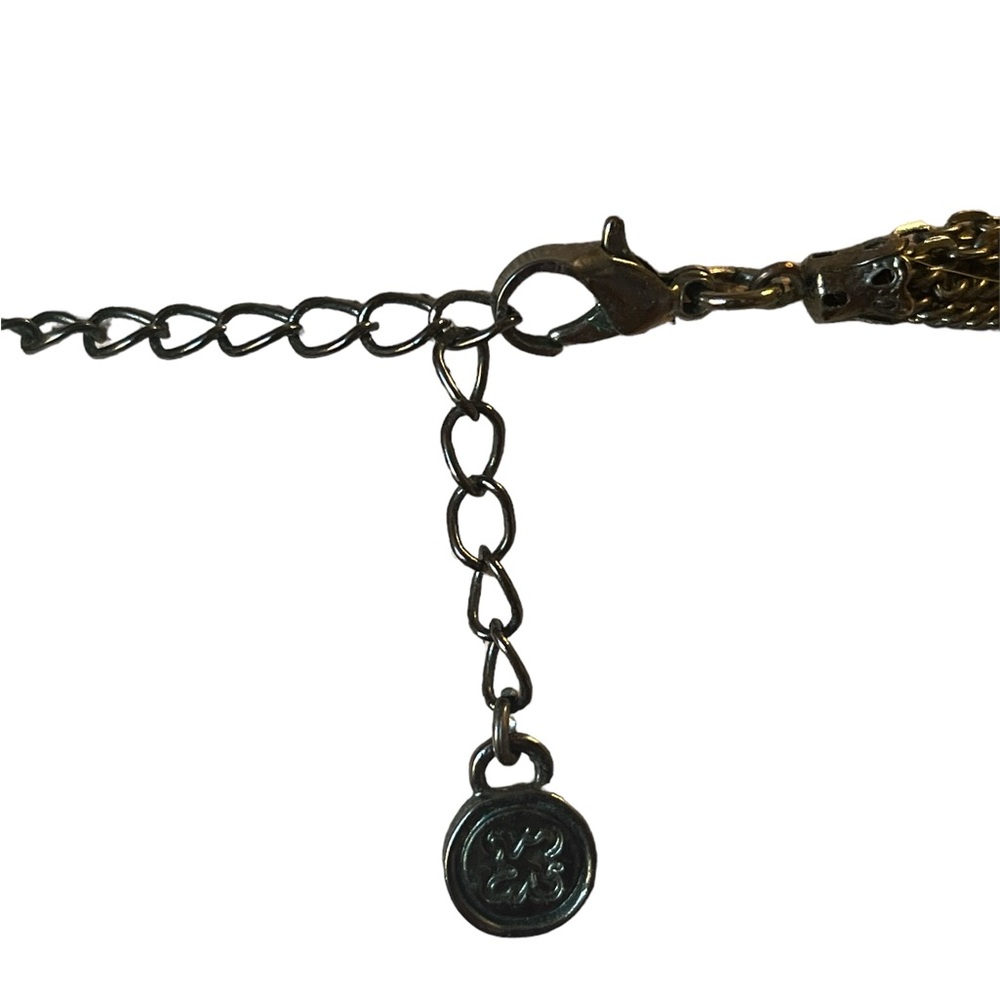✨ 3/$15 Fashion Gunmetal Tone Necklace with Multi Faceted Beads - Picture 3 of 3